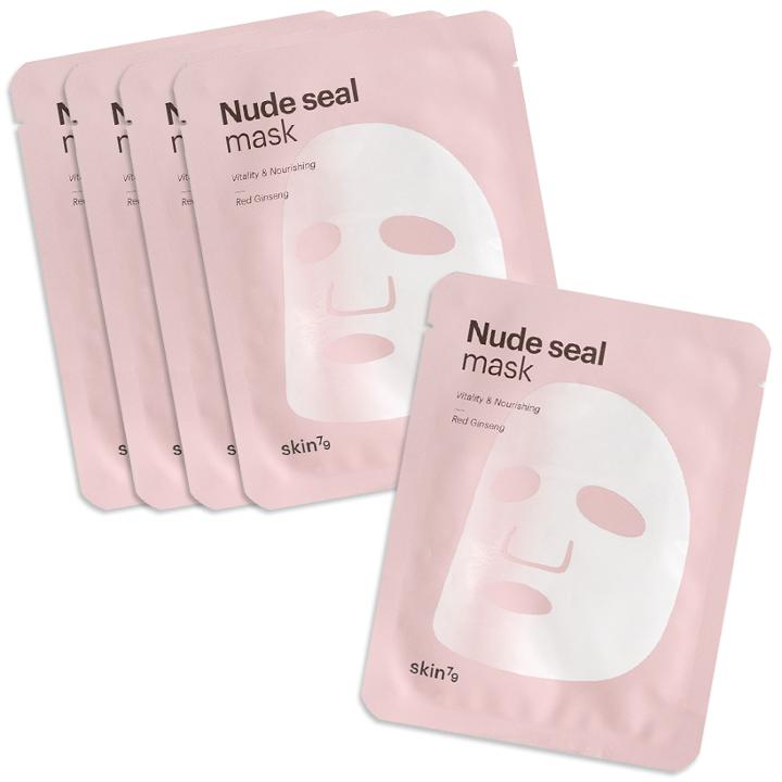 Skin79 - Nude Seal Mask (red Ginseng) Set 5 Pcs