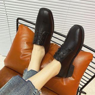 Lace-up Low Heel Loafers