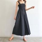 Sleeveless Wide-leg Smocked Empire Jumpsuit