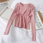 Dual-zip Rib-knit Top