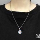 Stainless Steel Colored Disc Pendant Necklace As Shown In Figure - One Size