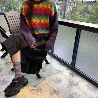 Loose-fit Knit Sweater As Shown In Figure - One Size