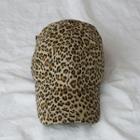 Leopard Cotton Baseball Cap Beige - One Size
