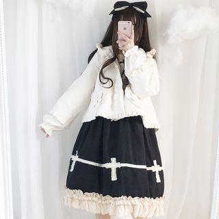 Frilled Trim Fleece-lined Lolita Jacket