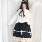 Frilled Trim Fleece-lined Lolita Jacket