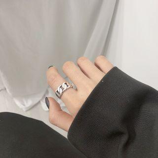 Sterling Silver Chain Ring Silver - One Size
