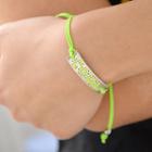 Cool Thread Bracelet Light Green - One Size