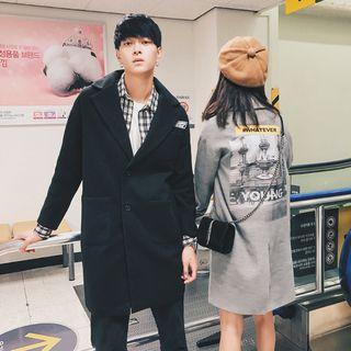 Couple Matching Printed Buttoned Coat