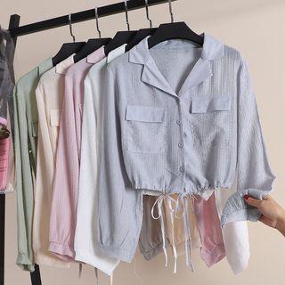 V-neck Crop Blouse
