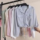 V-neck Crop Blouse