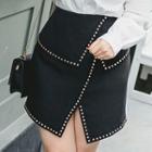 Studded Straight-fit Skirt