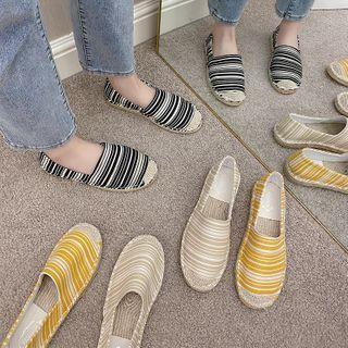 Striped Flat Espadrilles