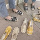 Striped Flat Espadrilles