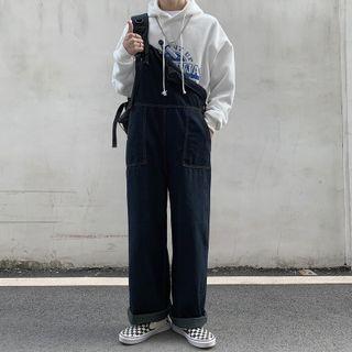 Back Strap Wide-leg Jeans