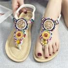 Flower Embellished Sandals