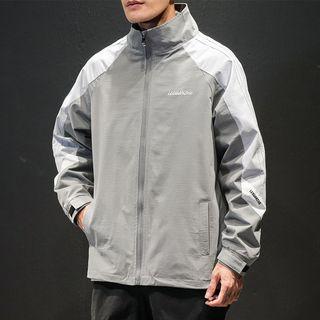 Lettering Raglan Zip Jacket