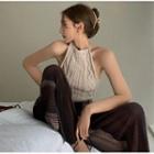 Cutout Cable Knit Camisole Top