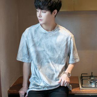Short-sleeve Tie-dye Print T-shirt