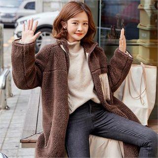 Reversible Sherpa-fleece Long Jacket