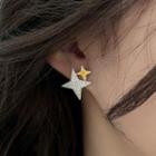 Star Rhinestone Earring 1 Pair - Gold & Silver - One Size