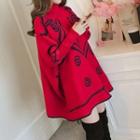 High-neck Batwing-sleeve Sweater