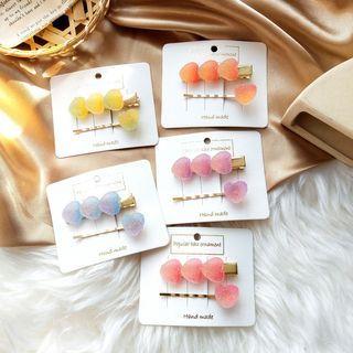 Set: Heart Hair Clip + Hair Pin