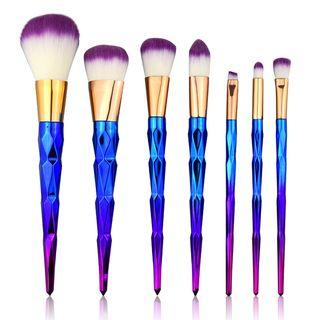 Set Of 7: Gradient Handle Makeup Brush