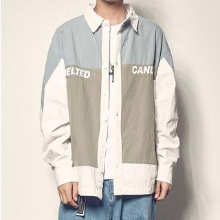 Couple Matching Paneled Shirt Jacket