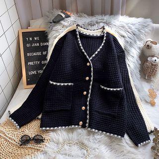 Embroidered Trim Cardigan