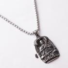 Stainless Steel Buddha Pendant Necklace As Shown In Figure - One Size