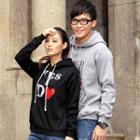 Couple Matching Lettering Hoodie
