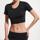 Sports Cropped Short-sleeve T-shirt
