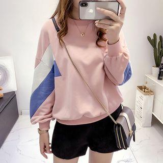 Crew-neck Color Block Pullover