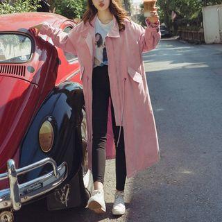 Long Zip Trench Coat