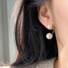 Faux Pearl Sterling Silver Swing Earring 1 Pair - 925 Silver - White - One Size