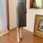 Slit H-line Long Skirt