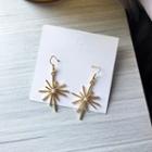 Faux Pearl Alloy Star Dangle Earring 1 Pair - White Pearl - Gold - One Size