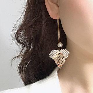 Rhinestone Sequined Dangle Earring