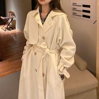 Long-sleeve Plain Acrylic Coat