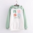 Rabbit Print Raglan Hoodie