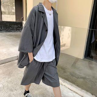 Set: Oversize Blazer / Wide-leg Shorts