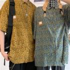 Couple Matching Short-sleeve Floral Button-up Shirt
