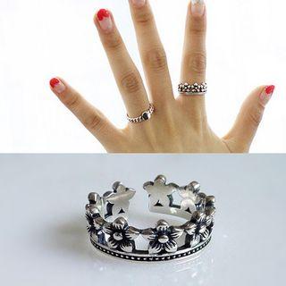 Floral Ring Silver - One Size