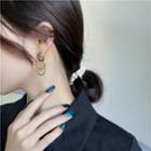 Chained Layered Alloy Earring 1 Pair - Gold - One Size