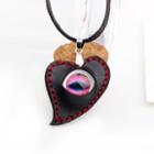 Eye-accent Heart Necklace