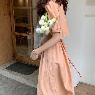 Open-back Plain Dress
