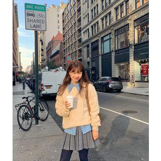 Woolen Pastel Fuzzy Sweater