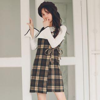 Plaid Jumper A-line Dress