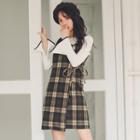 Plaid Jumper A-line Dress