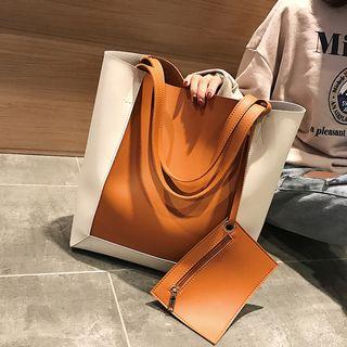 Contrast Panel Tote Bag